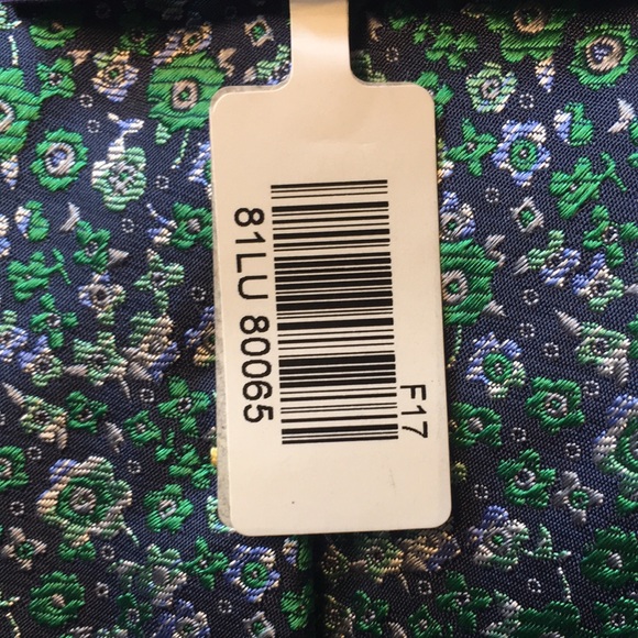 Principe Italian tie green floral - Picture 10 of 10